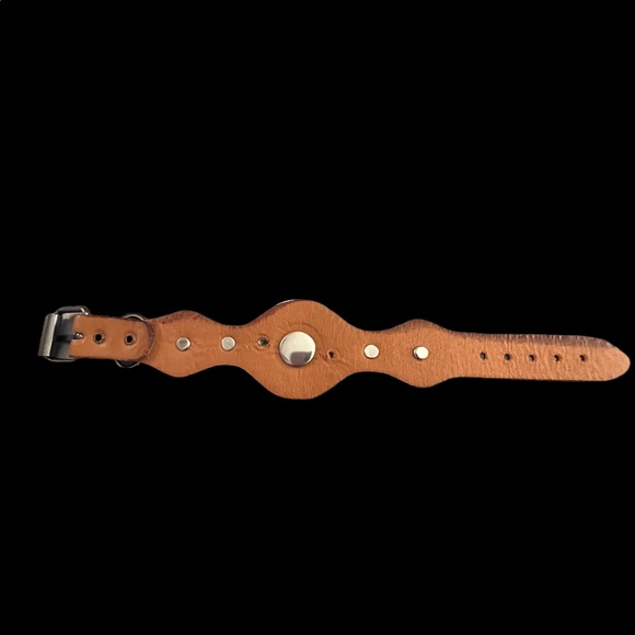 LEATHER SNAP BUTTON ADJUSTABLE BRACELET With free snap button - Picture 4 of 6